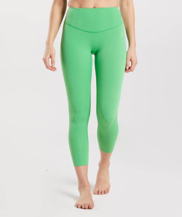Damske Legíny Gymshark Studio 7/8 Zelene | GS8457903